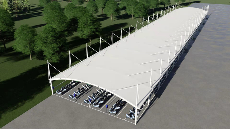 膜結構自行車棚